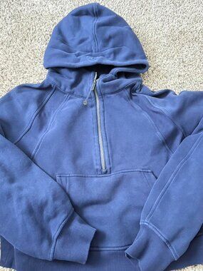 Lululemon navy quarter zip scuba hoodie